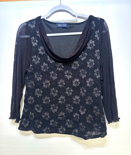 Women saloos black silver - women’s, black/silver