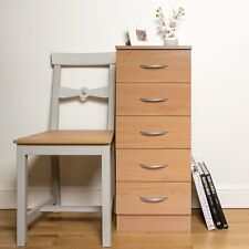 Chest of Drawers Wooden 4 5 Storage Drawer Bedside Table White Black Beech Large