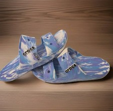 Crocs Classic Marbled Sandal White Oxygen Women’s SZ 10 Men’s 8