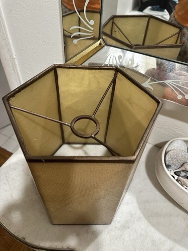Vintage resin hexagon shade - resin,