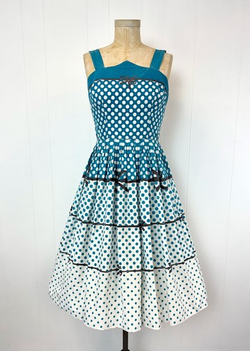 Vtg 1950s polka dot trompe - dot,
