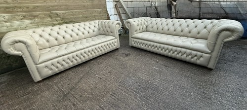 Cream leather seater - leather,
