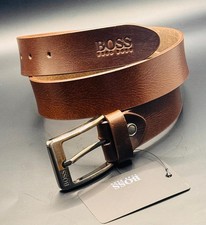 HUGO BOSS MEN BROWN LEATHER