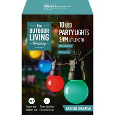 Premier The Outdoor Living Company 10 Led Battery Operated Party Lights 2.7m