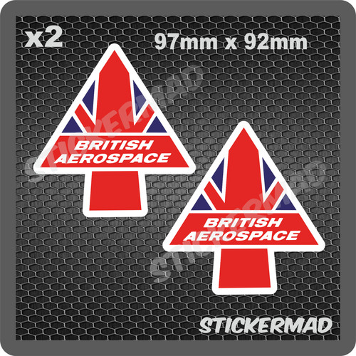 British aerospace stickers - x2,