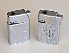 2 x VINTAGE SIM CIGARETTE POCKET LIGHTERS SMOKING TOBACCIANA MADE IN AUSTRIA