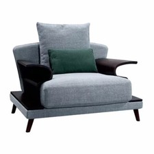 Shine Mount Ricci Grey Statement Upholstered Armchair Rrp £1199 #9001/14