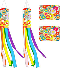 2 Pcs Wind Sock, Wind Sock Flowers for Flag Pole for Home Outdoor Yard Garden Ba