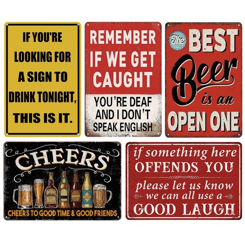 Funny vintage metal tin - metal, bar
