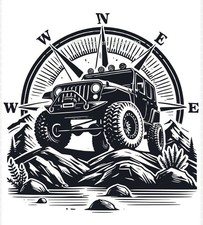 Compass Vinyl Decal For