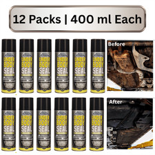 12X Underbody Seal Black Spray Can 400ml For Car Protection Rustproof Paint