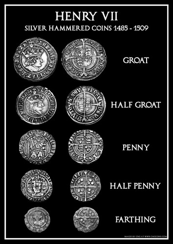 Henry vii hammered silver - henry,