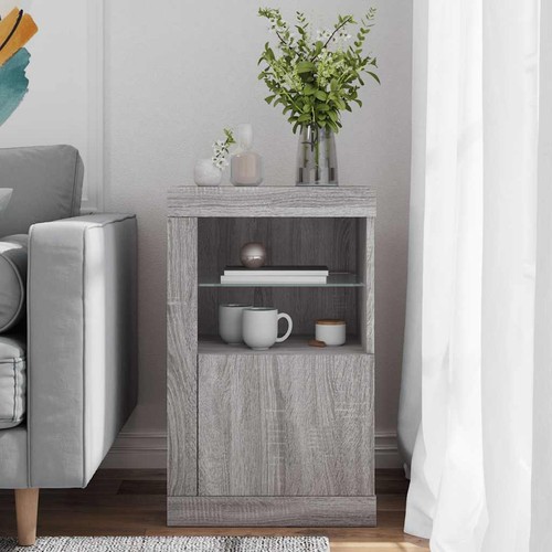 Side cabinet with led lights - cabinet,