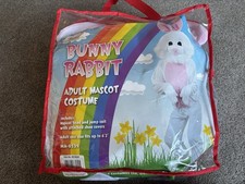 Large Bunny Rabbit Mascot Deluxe Easter Costume Fancy Dress Costume Outfit Adult
