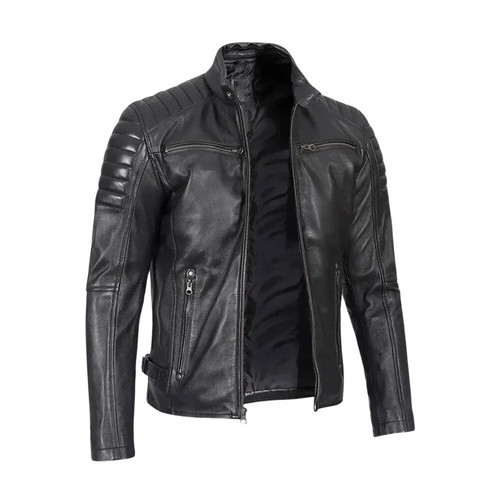 Mens cafe racer leather casual - mens,