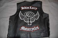 Indian Larry Patched Biker leather waitcoat new never worn