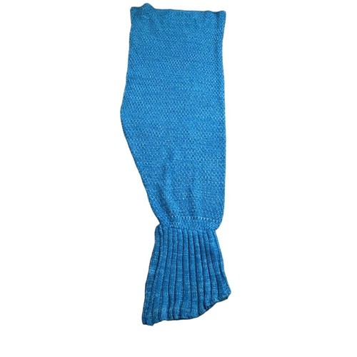 Mermaid tale knit blanket blue - knit,