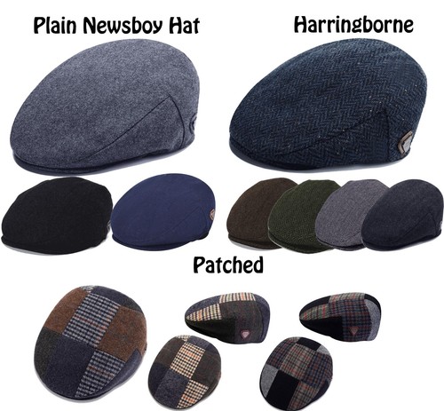 Tweed check flat cap vintage - ,