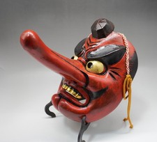 Japanese Vintage Wooden Tengu