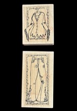 Wood Mounted Rubber Stamps ‘Funky Fashion’