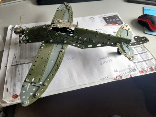 Meccano style spitfire - spitfire, metal