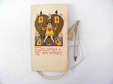 Vintage Art Deco Trump Whist score card & pencil colour printed 1