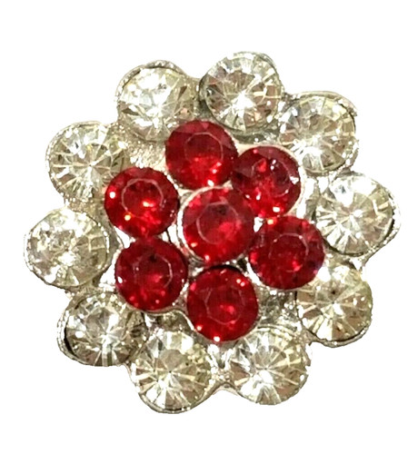 Flower red clear 18mm 20mm - clear, 18mm/20mm