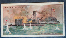IRONCLAD  MERRIMAC and MONITOR  American Civil War   Vintage 1911 Card  JE24M