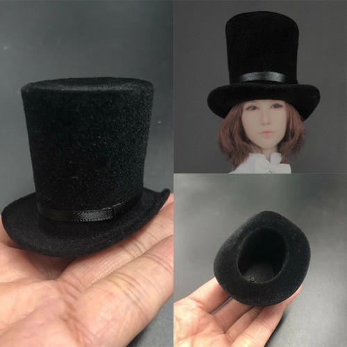 Scale black top hat - 1/6,