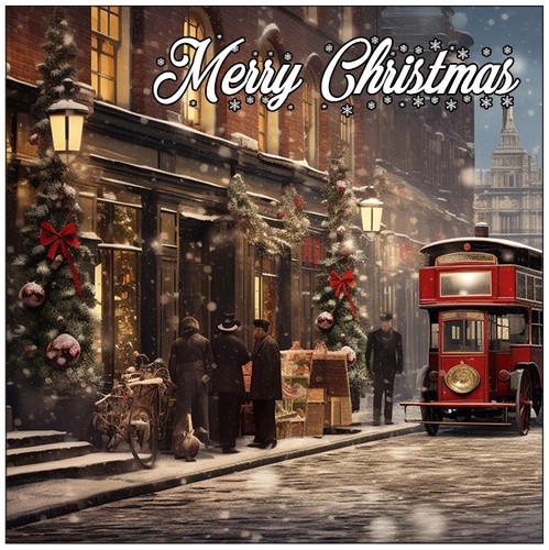 Christmas vintage london - christmas,