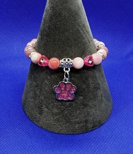 Pink Sparkle Dog Paw Bracelet