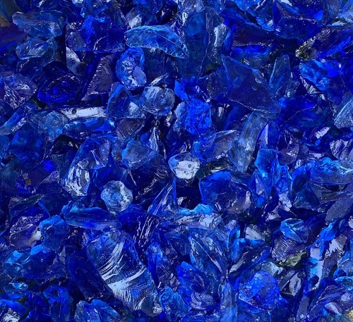 Crushed glass chippings garden - chippings,
