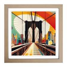 Brooklyn Bridge Bauhaus Framed