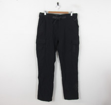 BC Clothing Cargo Trousers Mens Black Lined Warm Hiking Walking XL 36-38"W 34"L