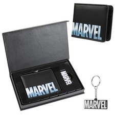 Marvel Mens Keyring And Wallet Gift Set Keychain Card Slot