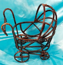 Vintage wicker rattan - vintage, pram