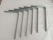 6 x Strong Metal Shelf Angle Brackets. 31cm x 19.5cm. Used but VGC. Prompt Post