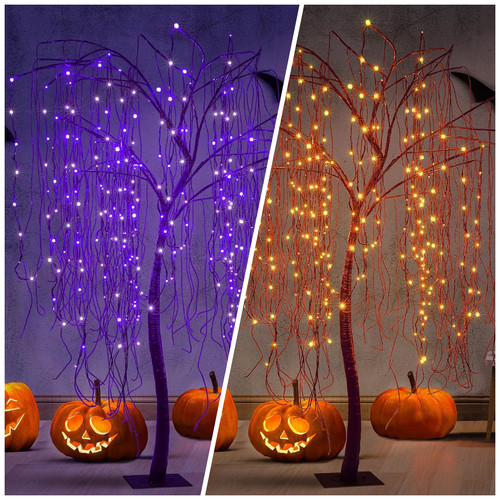 Halloween lighted willow - ft,