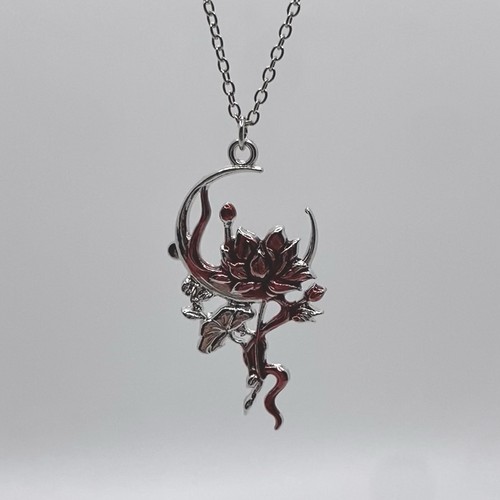 Floral moon pendant - floral,