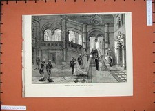 Original Old Antique Print