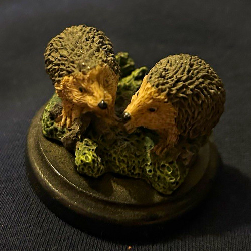 Two hedgehogs figurine - two,