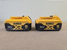 2 X Dewalt 18V XR Li-ON 5AH Battery DCB184 2024 Models
