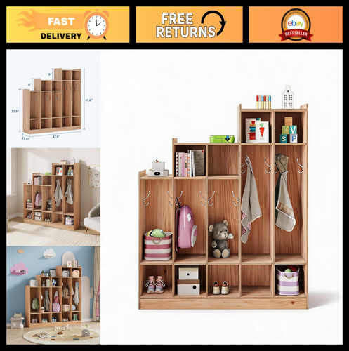 Section kids coat locker - 5-section,