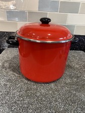Large Viva Stock Pot With Lid Red Made in Spain Great Condition (induction)