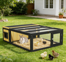 Wooden Rabbit Hutch Bunny Cage