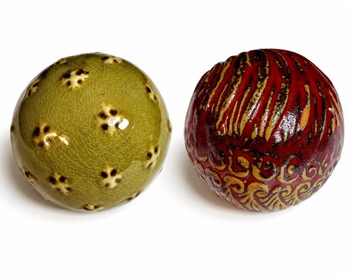 Decorative ceramic art balls - art,