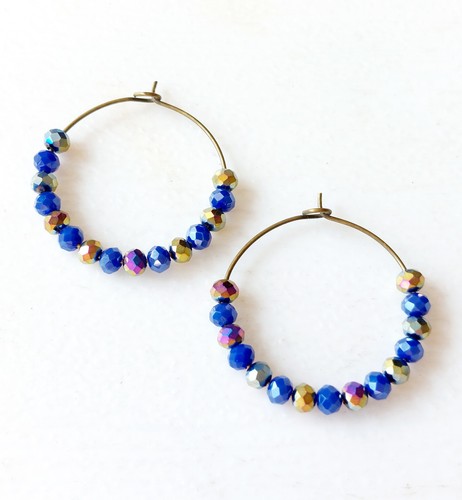 Faceted iridescent gold - faceted,