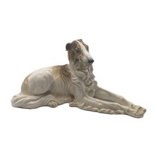 Vintage Porcelain "Algora" Spain Rare Saluki Dog Figure Ornament