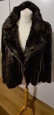 NWT Zara Faux Fur Collar Biker