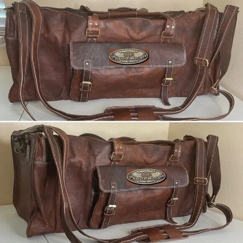 Big large leather duffle - leather,